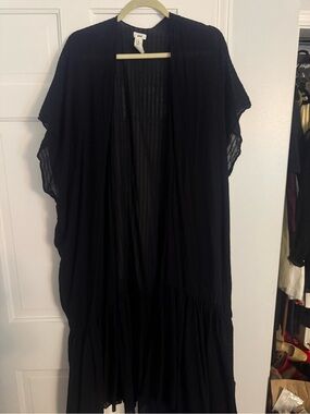 aerie Black Sheer Swim Coverup